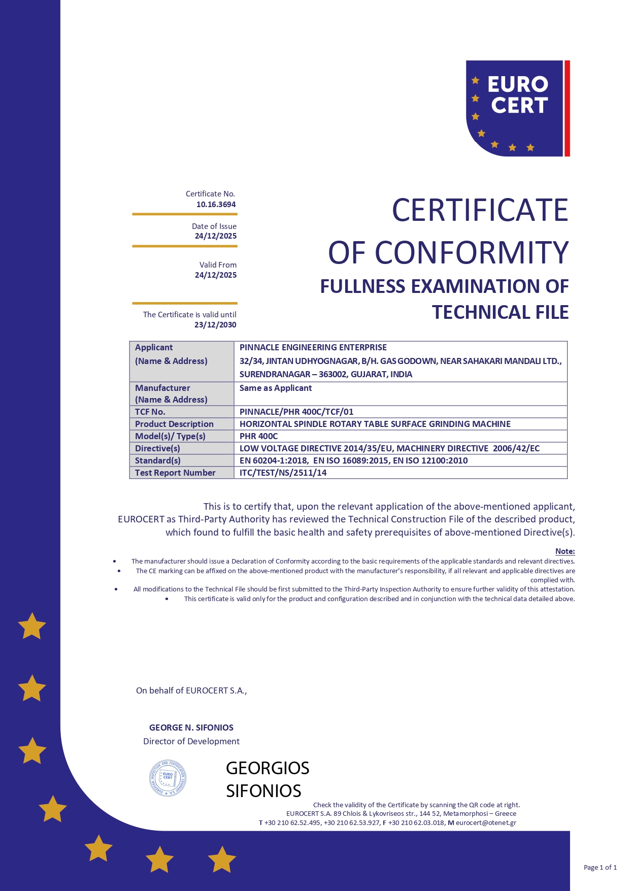 CE Certificate